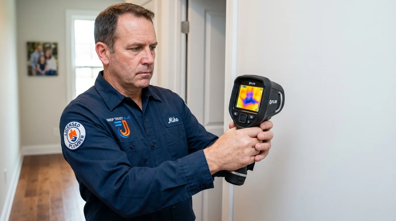 Thermal imaging leak detection by Johns Plumbing LLC in Capac